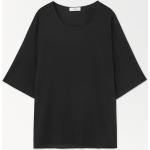 Schwarze COS T-Shirts aus Seide für Damen Größe XS 