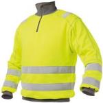 Neongelbe Bestickte Herrensweatshirts mit Reißverschluss Größe XXL 