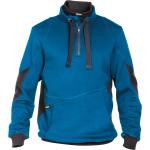 Himmelblaue Bestickte Dassy Sweatshirts mit Reißverschluss aus Baumwolle Größe M 