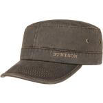Braune Stetson Datto Army-Caps aus Kunstleder für Damen Größe XL für den für den Frühling 