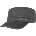 Schwarze Stetson Datto Army-Caps aus Kunstleder für Damen Größe XL für den für den Frühling 