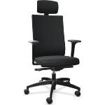 Schwarze Dauphin Ergonomische Bürostühle & orthopädische Bürostühle  aus Stoff Breite 0-50cm, Höhe 0-50cm, Tiefe 0-50cm 