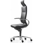 Schwarze Dauphin Bürostühle mit Kopfstütze aus Leder gepolstert Breite 0-50cm, Höhe 0-50cm, Tiefe 0-50cm 
