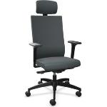Schwarze Dauphin Ergonomische Bürostühle & orthopädische Bürostühle  aus Stoff höhenverstellbar Breite 0-50cm, Höhe 0-50cm, Tiefe über 500cm 