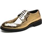 Goldene Business Hochzeitsschuhe & Oxford Schuhe mit Schnürsenkel rutschfest für Herren Größe 44,5 zum Abschlussball 