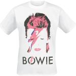 Weiße Unifarbene David Bowie Herrenbandshirts aus Baumwolle Größe XL 