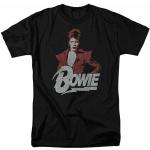 Schwarze Langärmelige David Bowie Damenbandshirts maschinenwaschbar Größe 4 XL 