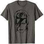 Graue David Bowie Damenbandshirts Größe S 