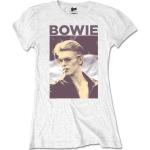 Weiße Punk David Bowie Damenfanshirts aus Baumwolle Größe M 