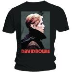 Schwarze David Bowie Herrenbandshirts Größe S 