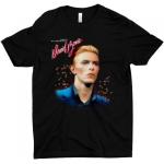 Schwarze Langärmelige David Bowie Damenbandshirts aus Jersey Größe XXL 