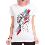 Graue David Bowie Herrenfanshirts aus Baumwolle trocknergeeignet 