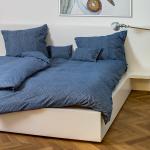 Blaue David Fussenegger Nachhaltige Bettwäsche Sets & Bettwäsche Garnituren aus Flanell trocknergeeignet 140x200 Breite 100-150cm, Höhe 200-250cm, Tiefe 200-250cm 