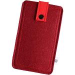 Rote Samsung Galaxy Note 8 Hüllen mit Knopf aus Filz mit Band 