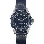 Reduzierte Blaue Davosa Ternos Automatik Armbanduhren aus Leder mit Saphir mit Saphirglas-Uhrenglas mit Lederarmband 