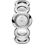 Silberne Vintage Davosa Damenarmbanduhren aus Edelstahl mit Perlmutt mit Edelstahlarmband 