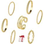 Goldene Vintage Knuckle Ringe aus Gold für Damen 7-teilig 