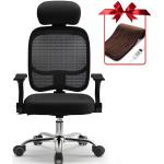 Schwarze Ergonomische Bürostühle & orthopädische Bürostühle  mit verstellbarer Rückenlehne Breite 100-150cm, Höhe 0-50cm, Tiefe 50-100cm 