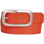 Orange Ledergürtel mit Schnalle aus Leder für Damen Länge 120 