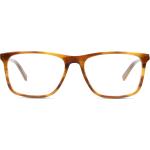 Braune Rechteckige Kunststoffbrillen für Herren 