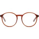 Braune Runde Vollrand Brillen aus Kunststoff für Damen 