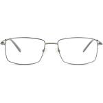 Graue Rechteckige Vollrand Brillen aus Metall für Herren 