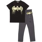 Dunkelgraue Batman B.O.B. Lange Kinderschlafanzüge für Jungen Größe 134 
