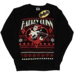 Schwarze Langärmelige Batman Damensweatshirts aus Baumwolle Größe XS Weihnachten 