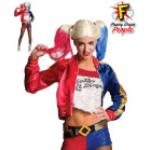 Rote Batman Harley Quinn Faschingskostüme & Karnevalskostüme mit Glitzer aus Jersey Größe L 