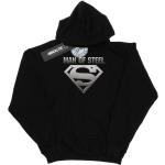 DC Comics - "Superman Man Of Steel Shield" Kapuzenpullover für Mädchen BI6407 (128) (Schwarz)
