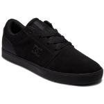 Schwarze Skater DC Shoes Low Sneaker mit Schnürsenkel aus Nubukleder für Herren Größe 40,5 