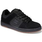 Schwarze Skater DC Shoes Low Sneaker mit Schnürsenkel aus Nubukleder für Herren Größe 40,5 