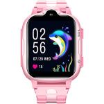 Rosa Wasserdichte Smartwatches mit Touchscreen-Zifferblatt mit LTE für Kinder 