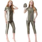 Armeegrüne Damenschwimmanzüge & Damensportbadeanzüge Größe 3 XL 
