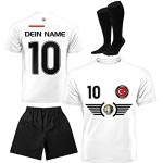 DE FANSHOP Kinder Herren Damen Personalisiertes Türkei Fußball Trikot Set EM WM 2022 Jungen Männer Frauen T-Shirt mit Namen, EU2, S