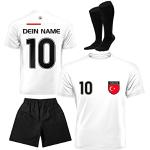 DE FANSHOP Kinder Herren Damen Personalisiertes Türkei Fußball Trikot Set EM WM 2022 Jungen Männer Frauen T-Shirt mit Namen, EU3, S
