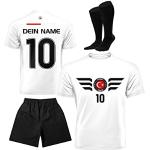 DE FANSHOP Kinder Herren Damen Personalisiertes Türkei Fußball Trikot Set EM WM 2022 Jungen Männer Frauen T-Shirt mit Namen, EU1, S