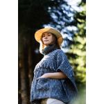 Graue Boho Nachhaltige Damenponchos & Damencapes aus Wolle maschinenwaschbar Einheitsgröße für den für den Winter 