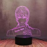 Death Note Kira Yagami Light Model Lamp Cool Figure L·Lawliet 3D LED Home Night Light Japan Anime Comic Colorful Illusion Table Lamp Touch Remote Acrylic Lamp Baby Sleep Kids Store Toy Birthday Gift