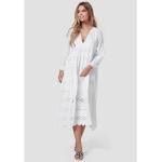 Weiße Casual Langärmelige Decay Fashion Maxi Sommerkleider aus Jersey Handwäsche für Damen für den für den Sommer 