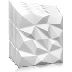 Deccart - Platten 3D Polystyrol Paneele Wand Decke Wandplatten Wandverkleidung 50x50 cm Brylant 8m², 32 Stück, weiß