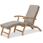 Hellgraue TCHIBO Nachhaltige Deckchairs & Holzliegestühle geölt aus Akazie klappbar Breite 100-150cm, Höhe 100-150cm, Tiefe 0-50cm 