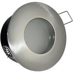 Decken Einbauspots IP65 Aqua Bad & Dusche Feuchtraum Nassraum, eckig oder rund, 12V und 230V für LED oder Halogen Leuchtmittel (rund edelstahl-gebürstet)