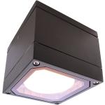 Anthrazitfarbene Quadratische Außenleuchten & Außenlampen aus Aluminium dimmbar GX53 