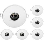 Weiße Moderne Deckeneinbauleuchten & Deckeneinbaulampen glänzend aus Porzellan E27 6-teilig 