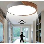 Reduzierte Graue Moderne LED-Deckenleuchten aus Holz 