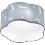 Pastellblaue Sterne etc-shop Kinderzimmer-Deckenlampen aus Textil E27 