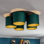 Reduzierte Grüne Moderne Runde Deckenleuchten & Deckenlampen aus Textil 