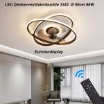 Nettlife LED Deckenleuchte Dimmbar Schwarz/Weiß Deckenlampe Modern  Deckenbeleuchtung Wohnzimmer, Dimmbar mit Fernbedienung, LED fest  integriert, für Wohnzimmer Schlafzimmer Küche Flur Büro