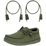 DECKER Elastische Schnürsenkel, ohne Binden, Ersatzschnürsenkel für Hey Dude Schuhe, Grün , 16"(41 cm)